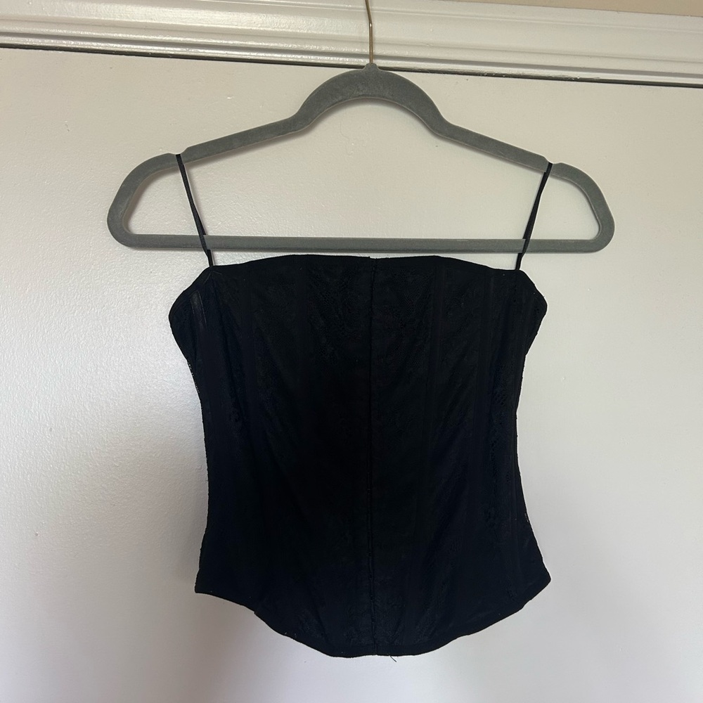Garage Black Fitted Bustier Camisole